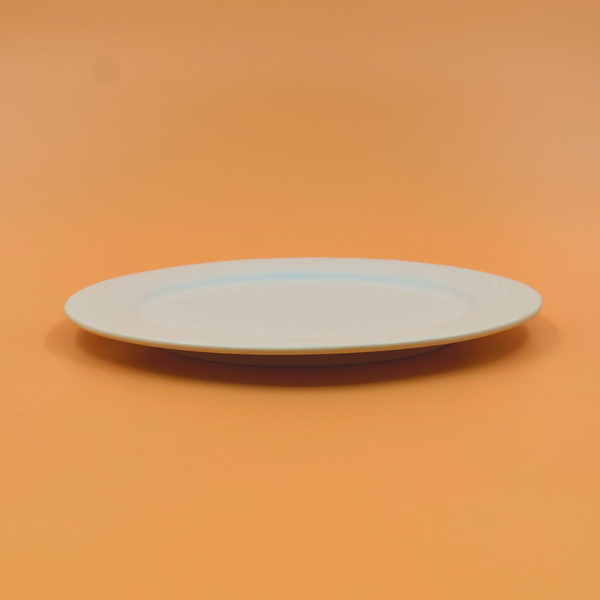 Textured White Ceramic Plate