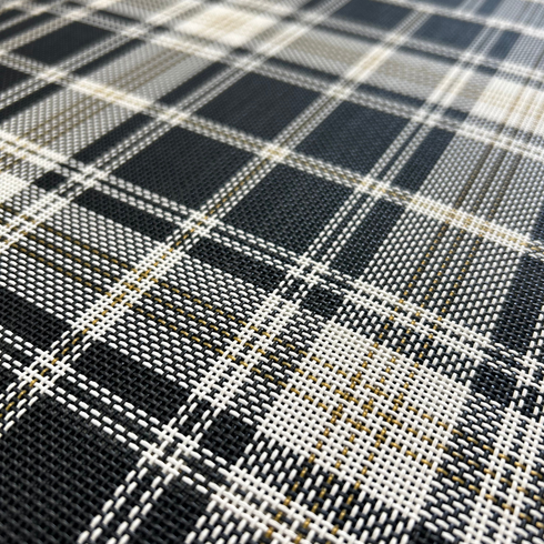 White and Black Plaid Placemats - (Set of 6)