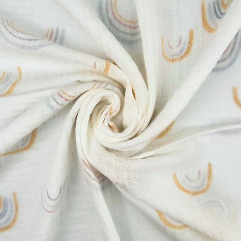 Cotton Rainbow Baby Blanket | 39” x 39” | Gender-Neutral