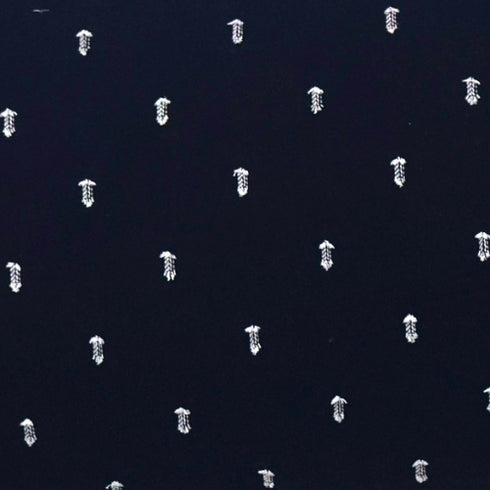 Navy Blue White Feather Throw Pillow 16" X 24"