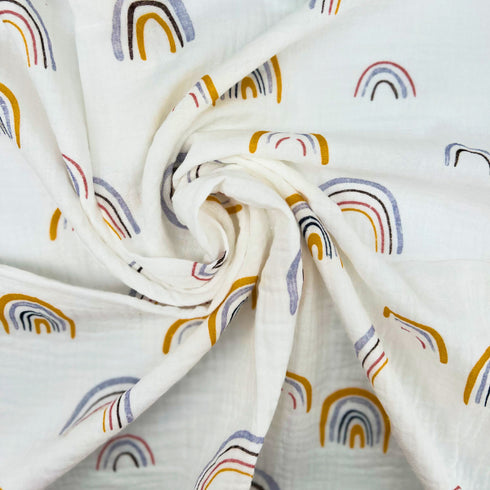 Cotton Rainbow Baby Blanket | 39” x 39” | Gender-Neutral