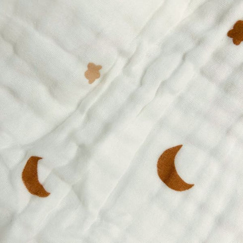 Manta para bebé con estampado de estrellas y lunas | 109 x 109 cm