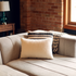 Black and Cream Striped Pillow | 20"x20"