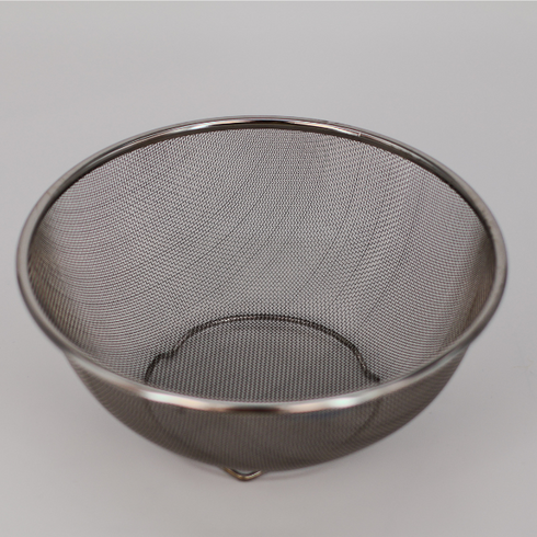 Yellow Stainless Steel Bowl and Strainer