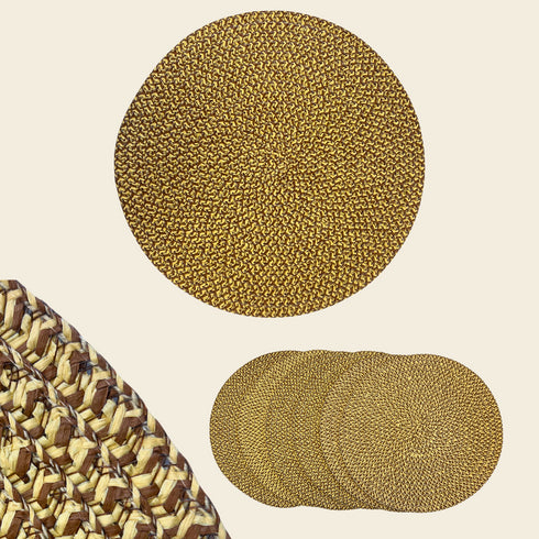 Gold Round Table Mat (Set of 6)
