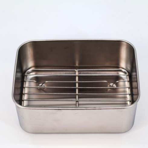 Stainless Steel Food Storage Container with Rack