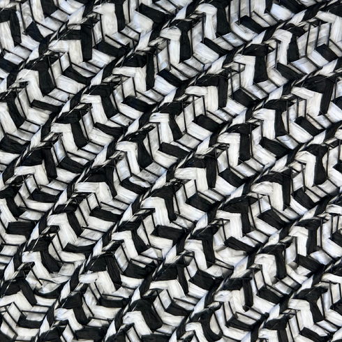 Black and White Round Placemat (Set of 6)