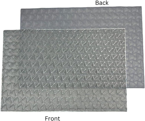 Metallic Triangle Pattern Placemats (Set of 6)