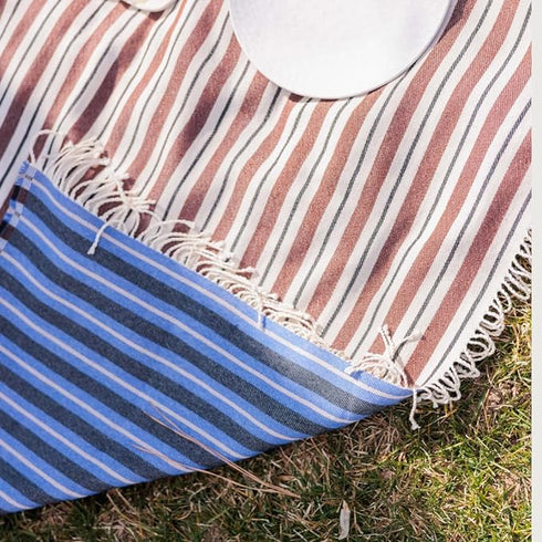 Colorful Picnic Throw Blankets 58" X 70" +3.5" Twisted Tassels