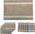 Brown with White Stripes Table Mat (Set of 6)