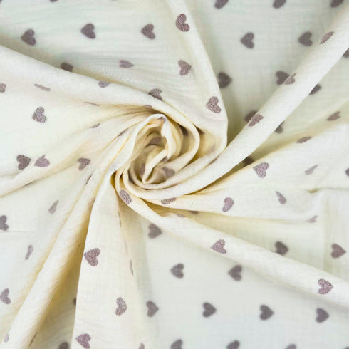 Diseño de corazones marrones | Manta de bebé de algodón premium | 39x39