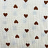 Diseño de corazones marrones | Manta de bebé de algodón premium | 39x39