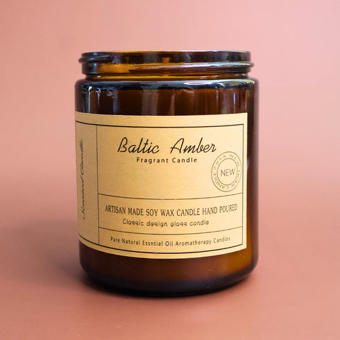 amber candle with baltic scent