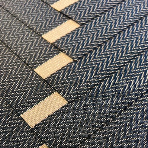 Black Pattern with Gold Stripes Placemats - (Set of 6)