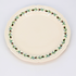 8" White Plate with Rose and Leaf Pattern