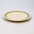 8" White Plate with Rose and Leaf Pattern