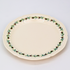 8" White Plate with Rose and Leaf Pattern