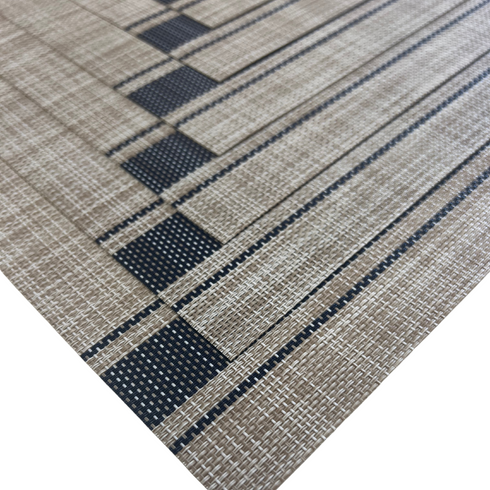 Grey with Blue Stripes Placemats (Set of 6)
