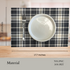 White and Black Plaid Placemats - (Set of 6)