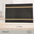 Black Pattern with Gold Stripes Placemats - (Set of 6)