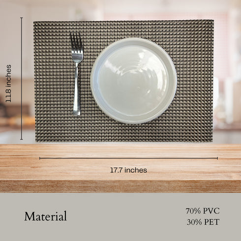 Grey Woven Table Placemat (Set of 6)
