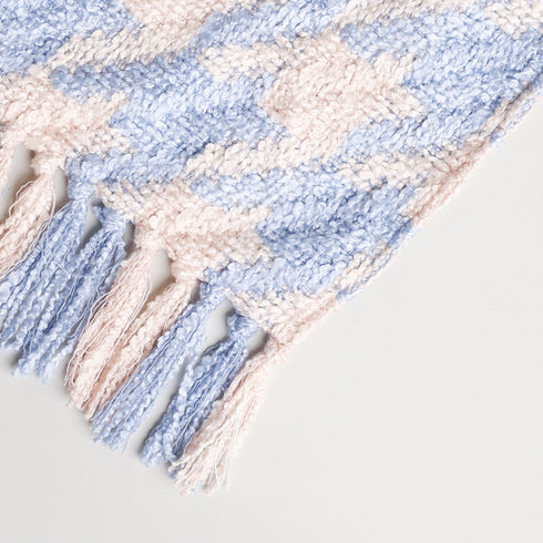 CHUNKY BIG HOUNDSTOOTH THROW BLANKET - Boucle Home