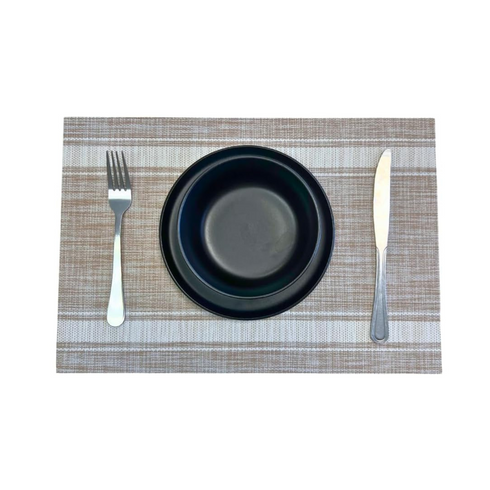 Brown with White Stripes Table Mat (Set of 6)