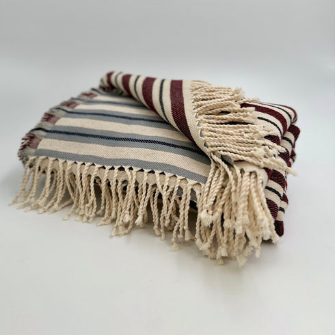 Colorful Picnic Throw Blankets 58" X 70" +3.5" Twisted Tassels