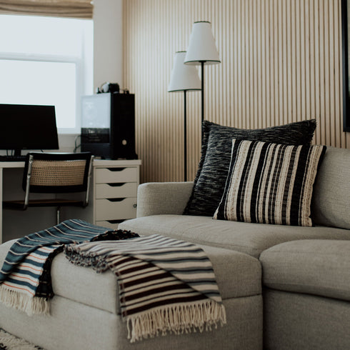 Colorful Picnic Throw Blankets 58" X 70" +3.5" Twisted Tassels