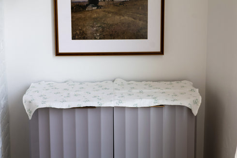 Diseño de flores verdes tranquilas | Manta para bebé 100 % algodón | 99 x 99 cm