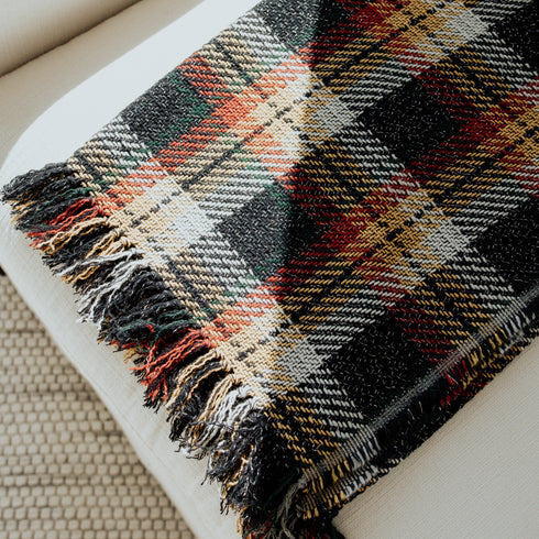 Christmas Plaid Throw | 55" X 69" +3.5" TASSELS