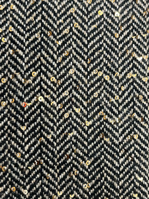 HERRINGBONE SEQUIN 24" X 24" THROW PILLOW - Boucle Home