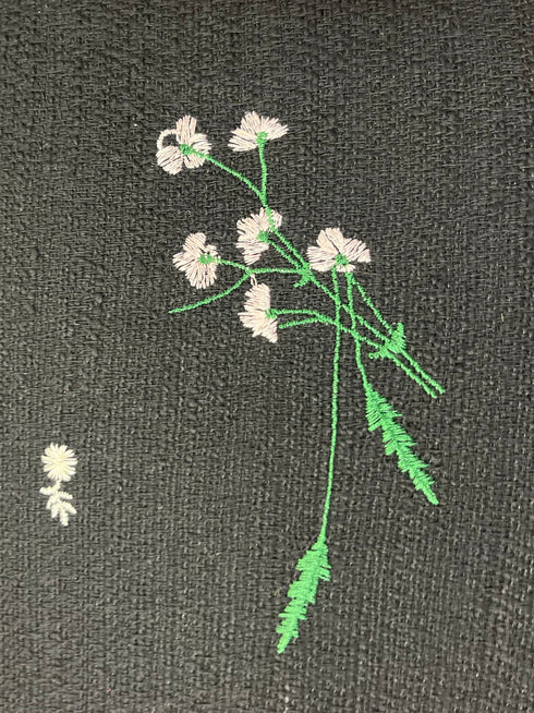 FLORAL EMBROYDERED 24" X 24" THROW PILLOW - Boucle Home