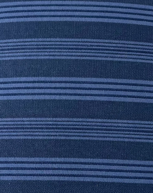 STRIPED FAUX DENIM TEXTURED HERRINGBONE 20" X 20" THROW PILLOWS - Boucle Home