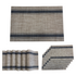 Grey with Blue Stripes Placemats (Set of 6)