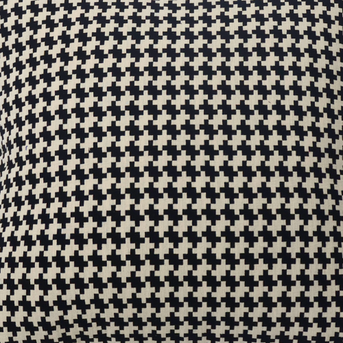 Large Design Houndstooth Black and Cream Throw Pillow