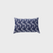 Faux Denim Navy Check Throw Pillow 16" X 24"