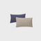 Horizontal Cream and Blue Geometric Throw Pillow