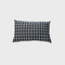 Faux Denim Navy Check Plaid Throw Pillow