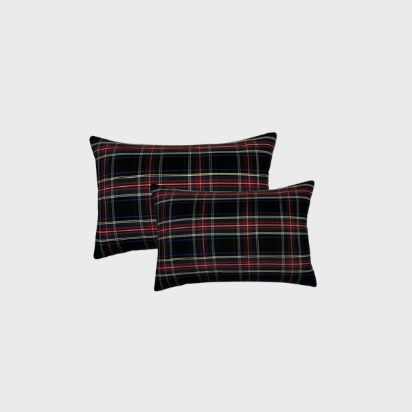 Big Plaid Holiday Throw Pillow