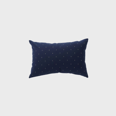 Navy Blue White Feather Throw Pillow 16" X 24"