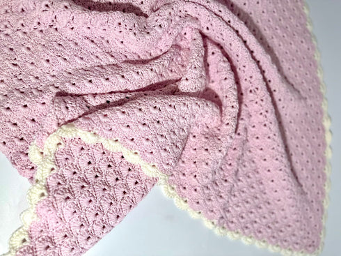 Manta de crochet para niños y bebés, decoración de habitación infantil, regalo para niños, mezcla de lana peinada y algodón