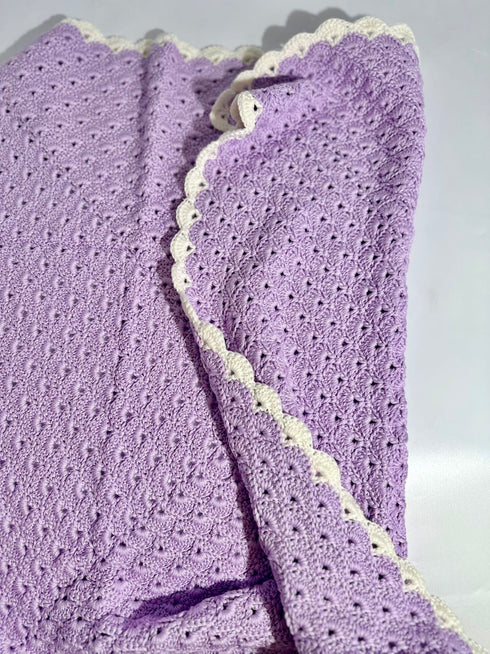 Manta de crochet para niños y bebés, decoración de habitación infantil, regalo para niños, mezcla de lana peinada y algodón