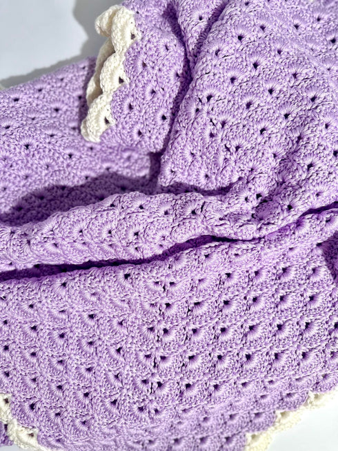 Manta de crochet para niños y bebés, decoración de habitación infantil, regalo para niños, mezcla de lana peinada y algodón