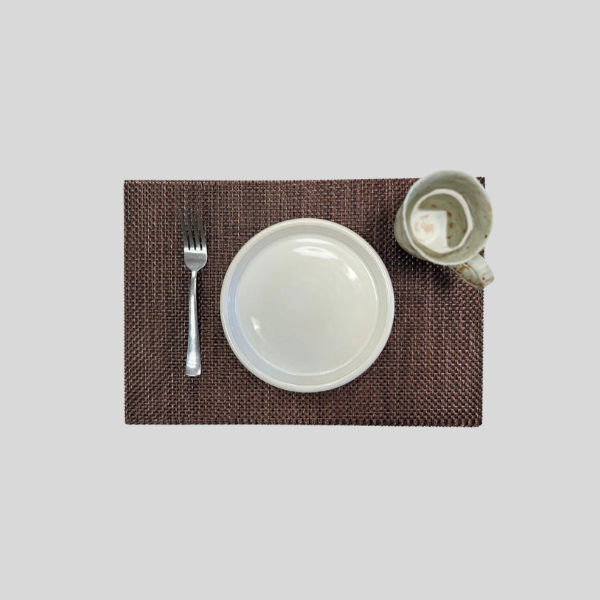 Brown and Orange Woven Table Mat (Set of 6)