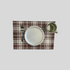 Brown Plaid Table Mat (Set of 6)
