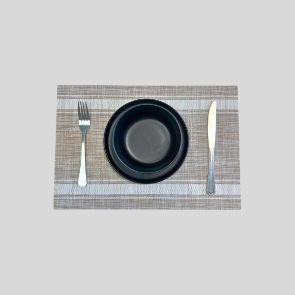 Brown with White Stripes Table Mat (Set of 6)