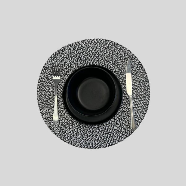 Black and White Round Placemat (Set of 6)