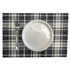 White and Black Plaid Placemats - (Set of 6)