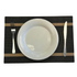 Black Pattern with Gold Stripes Placemats - (Set of 6)